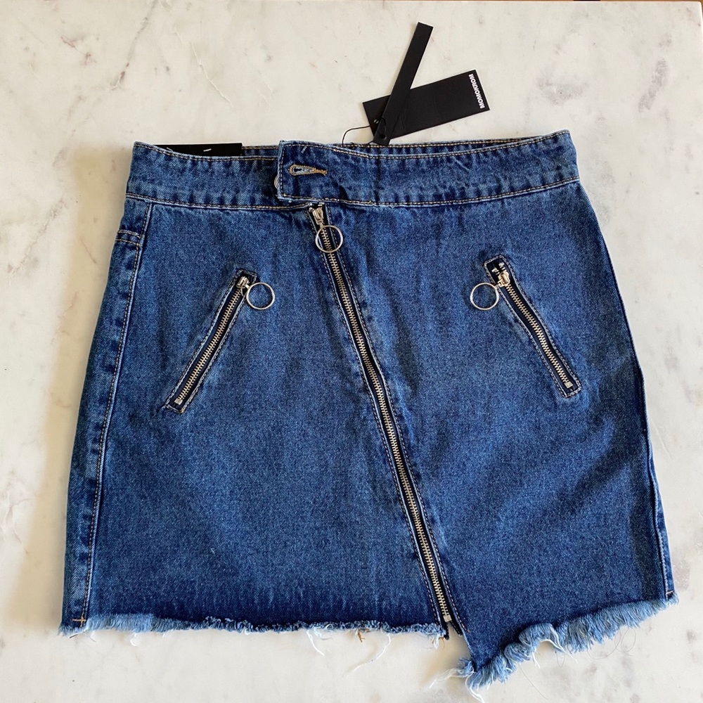 Nasty Gal Denim Mini Skirt NWT
